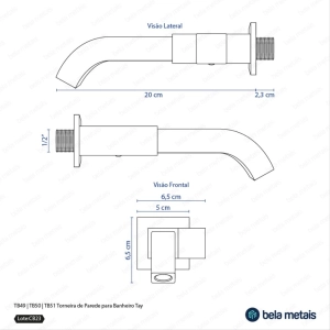 Torneira de Parede para Banheiro (Tay Rosé Gold)