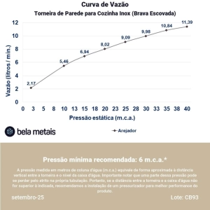 Torneira de Parede para Cozinha Inox (Brava Escovada)