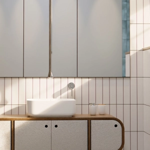 Torneira de Teto com Monocomando de Parede (Caia Cromada)