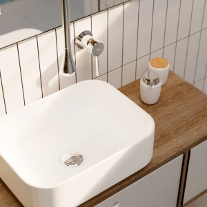 Torneira de Teto com Monocomando de Parede (Caia Cromada)