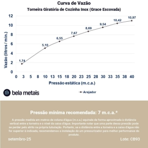 Torneira Girat&oacute;ria de Cozinha Inox (Grace Escovada)