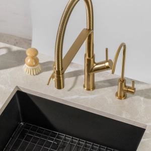 Torneira Giratória de Filtro Água Fria Inox (Simi Dourada Fosca)