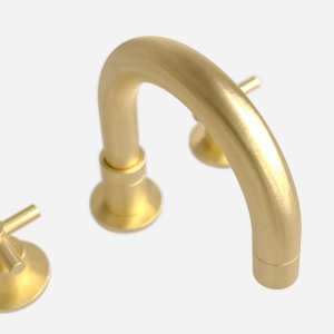 Torneira Misturador Baixa para Banheiro Inox (Alva Ouro Fosca)