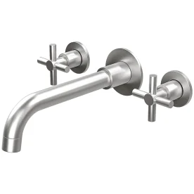Torneira Misturador de Parede para Banheiro Inox (Alva Escovada) - Outlet Produto Torneira Misturador de Parede para Banheiro Inox (Alva Escovada) - Outlet
