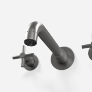 Torneira Misturador de Parede para Banheiro Inox (Alva Grafite Fosca)