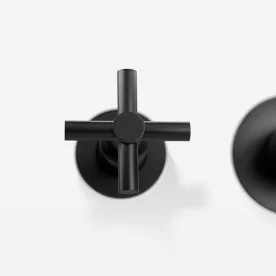Torneira Misturador de Parede para Banheiro Inox (Alva Preta Fosca) - Outlet Produto Torneira Misturador de Parede para Banheiro Inox (Alva Preta Fosca) - Outlet