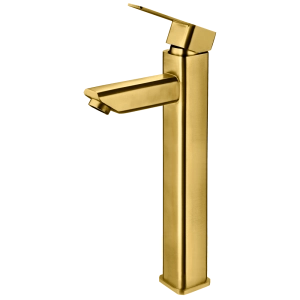 Torneira Monocomando Alta para Banheiro Inox (Adda Dourada Fosca)