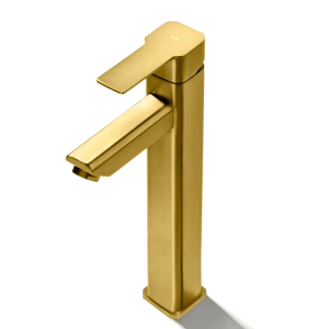 Torneira Monocomando Alta para Banheiro Inox (Adda Dourada Fosca)