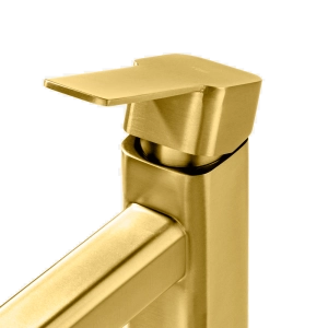 Torneira Monocomando Alta para Banheiro Inox (Adda Dourada Fosca)