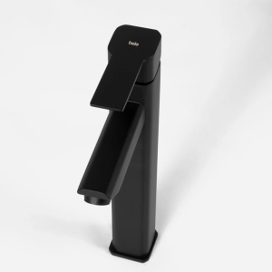 Torneira Monocomando Alta para Banheiro Inox (Adda Preta Fosca)