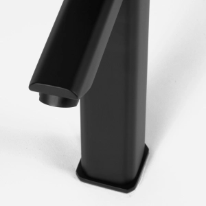 Torneira Monocomando Alta para Banheiro Inox (Adda Preta Fosca)