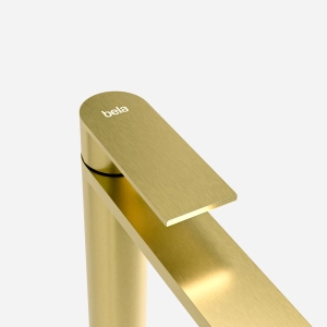 Torneira Monocomando Alta para Banheiro Inox (Bell Ouro Fosca)