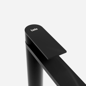 Torneira Monocomando Alta para Banheiro Inox (Bell Preta Fosca)