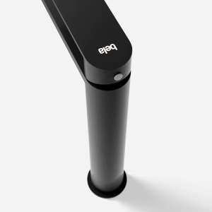 Torneira Monocomando Alta para Banheiro Inox (Bell Preta Fosca)