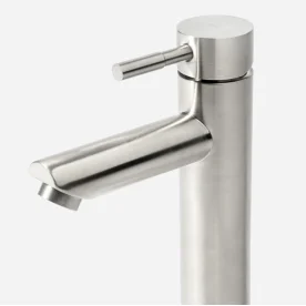 Torneira Monocomando Alta para Banheiro Inox (Lis Escovada) - Outlet Produto Torneira Monocomando Alta para Banheiro Inox (Lis Escovada) - Outlet