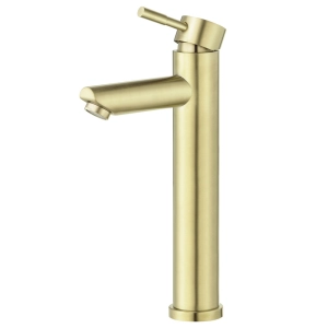 Torneira Monocomando Alta para Banheiro Inox (Lis Ouro Fosca)