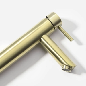 Torneira Monocomando Alta para Banheiro Inox (Lis Ouro Fosca)