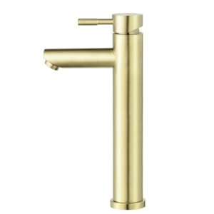 Torneira Monocomando Alta para Banheiro Inox (Lis Ouro Fosca)