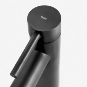 Torneira Monocomando Alta para Banheiro Inox (Lis Preta Fosca)