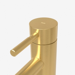 Torneira Monocomando Alta para Banheiro Inox (Una Ouro Fosca)