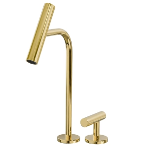 Torneira Monocomando Alta para Banheiro (Lay Dourada)