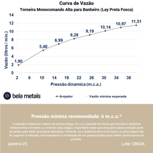 Torneira Monocomando Alta para Banheiro (Lay Preta Fosca)