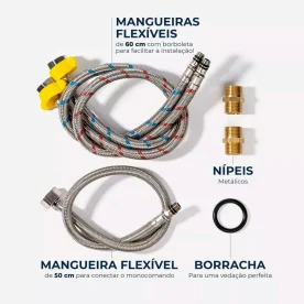 Produto Torneira Monocomando Alta para Banheiro (Milos Preta Fosca) - Outlet