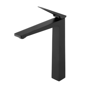 Torneira Monocomando Alta para Banheiro (Zeya Preta Fosca)