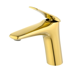 Torneira Monocomando Baixa para Banheiro (Beni Dourada)