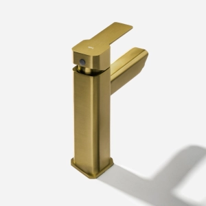 Torneira Monocomando Baixa para Banheiro Inox (Adda Dourada Fosca)