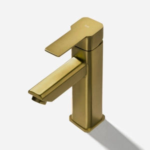 Torneira Monocomando Baixa para Banheiro Inox (Adda Dourada Fosca)