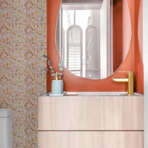 Torneira Monocomando Baixa para Banheiro Inox (Adda Dourada Fosca)