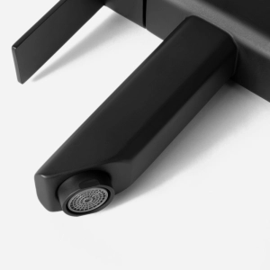 Torneira Monocomando Baixa para Banheiro Inox (Adda Preta Fosca)