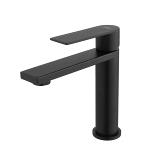 Torneira Monocomando Baixa para Banheiro Inox (Bell Preta Fosca)