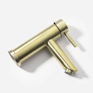 Torneira Monocomando Baixa para Banheiro Inox (Lis Ouro Fosca)