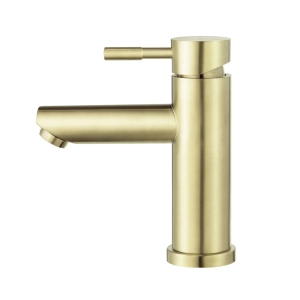 Torneira Monocomando Baixa para Banheiro Inox (Lis Ouro Fosca)