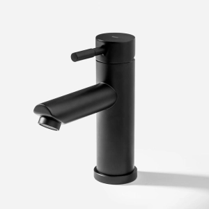 Torneira Monocomando Baixa para Banheiro Inox (Lis Preta Fosca)