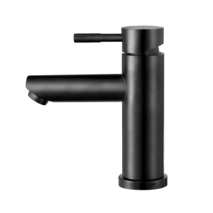 Torneira Monocomando Baixa para Banheiro Inox (Lis Preta Fosca)