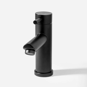 Torneira Monocomando Baixa para Banheiro Inox (Lis Preta Fosca)