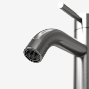 Torneira Monocomando Baixa para Banheiro Inox (Una Grafite Fosca)