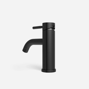 Torneira Monocomando Baixa para Banheiro Inox (Una Preta Fosca)