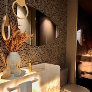 Torneira Monocomando Baixa para Banheiro (Michigan Dourada)