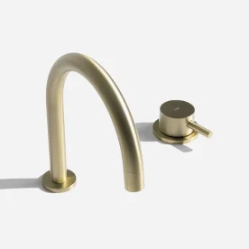 Torneira Monocomando Baixa para Banheiro (Milos Ouro Fosco) - Outlet Produto Torneira Monocomando Baixa para Banheiro (Milos Ouro Fosco) - Outlet