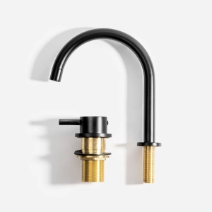 Torneira Monocomando Baixa para Banheiro (Milos Preta Fosca)