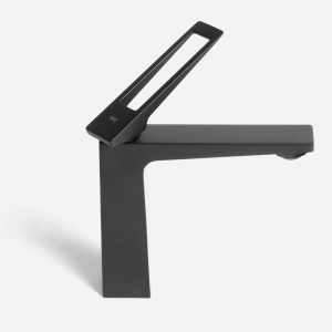 Torneira Monocomando Baixa para Banheiro (Zeya Preta Fosca)