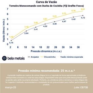 Torneira Monocomando com Ducha de Cozinha Inox (Fiji Grafite Fosca)