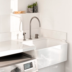 Torneira Monocomando com Ducha de Cozinha Inox (Fiji Grafite Fosca)