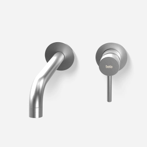 Torneira Monocomando de Parede para Banheiro Inox (Oka Escovada)