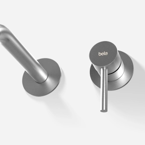 Torneira Monocomando de Parede para Banheiro Inox (Oka Escovada)