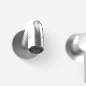 Torneira Monocomando de Parede para Banheiro Inox (Oka Escovada)